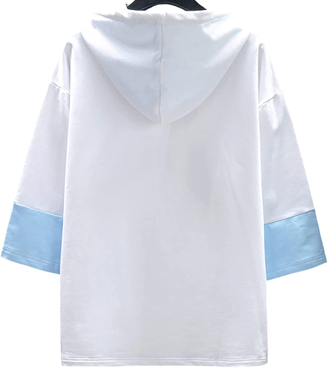 メンズ7分袖半袖Tシャツ夏は薄手のゆったりフード付きのスタイリッシュなビッグサイズ