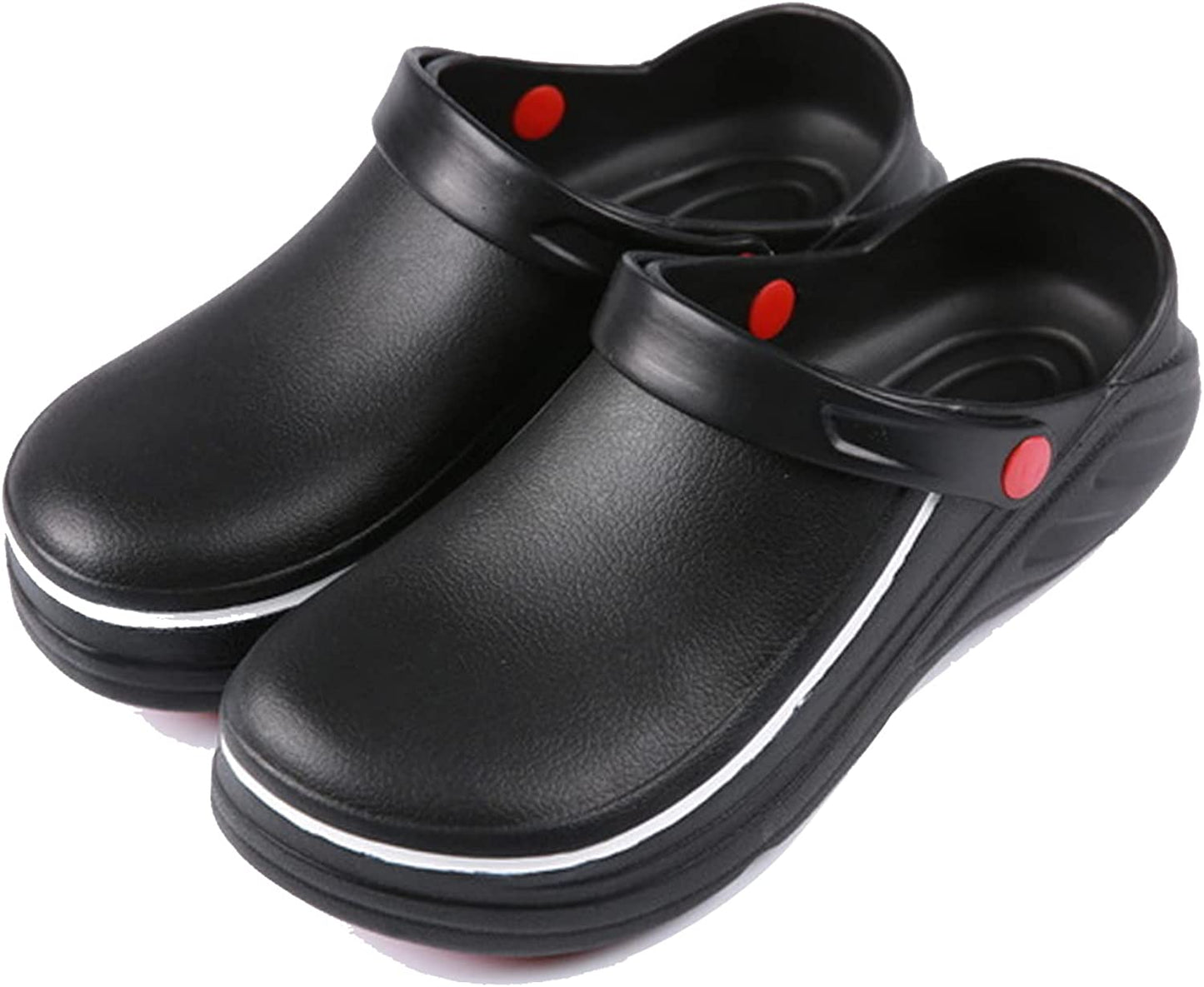 シェフシューズキッチンシューズ飲食店靴サンダル防水キッチン用靴シェフシューズスタッフ疲れない黒/白2色男女兼用（22.5-28.0 cm）からお選びいただけます